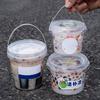 10Pcs Drink Cocktails Buckets with Lids Plastic Ice Cream Snacks Reusable