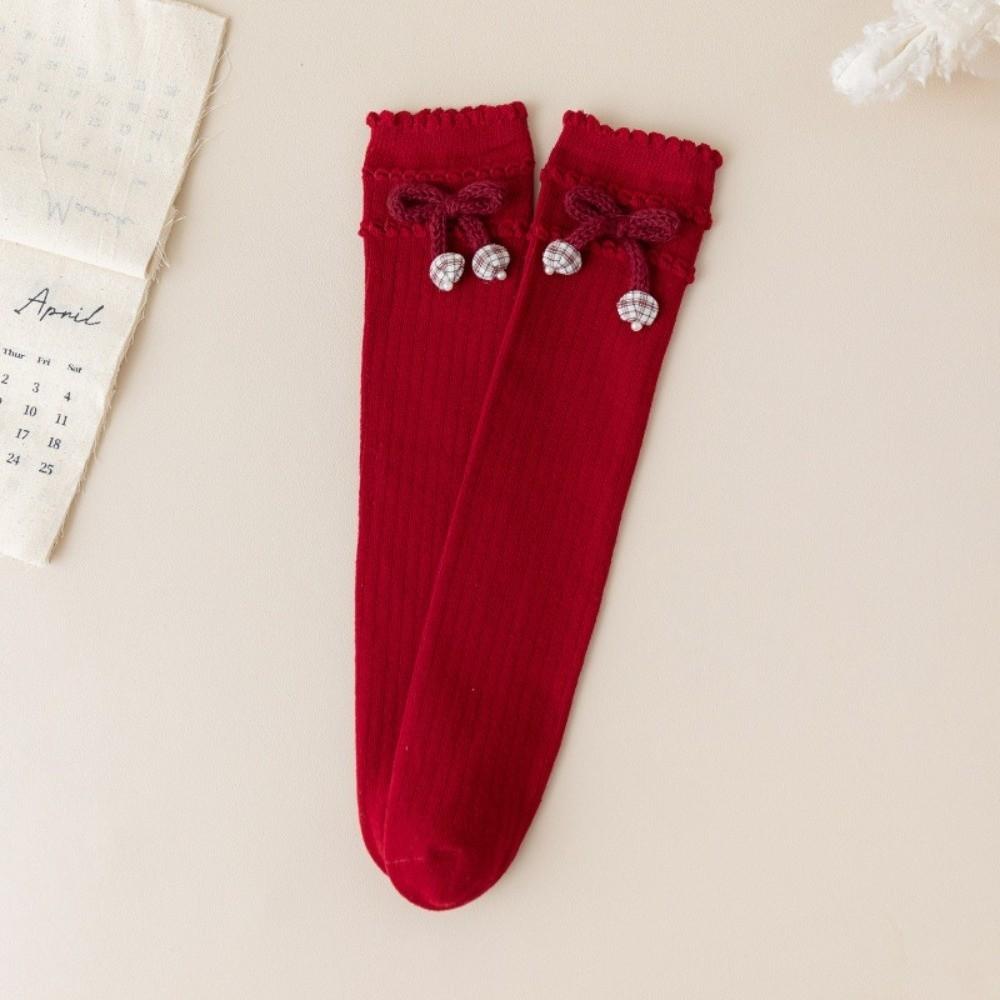 Knee High Length Knee High Socks Knitted Material Uniform Socks Sweet Knitted Socks For Girls