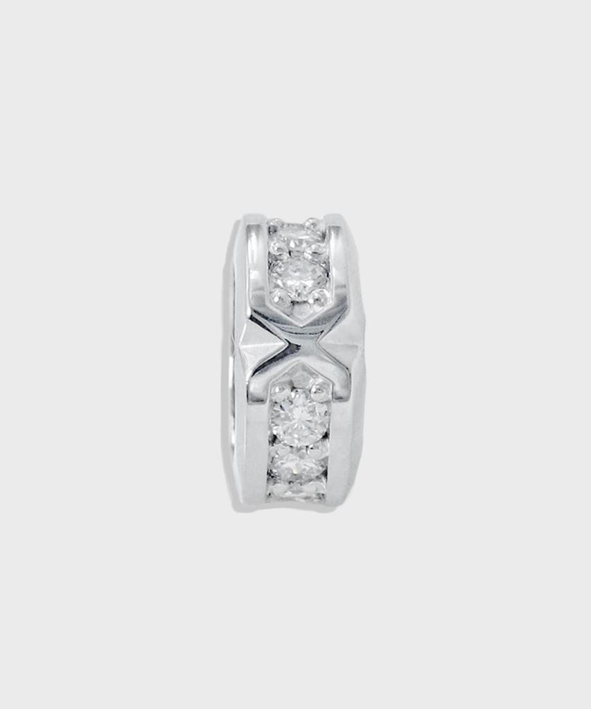 Loveenb [14K Gold] Cross Edge Lab Diamond Charm Pendant