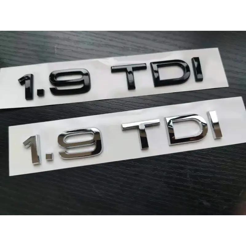 ABS Chrome glossy black ABS 1.9 TDI Car Body Rear Trunk Emblem Badge Sticker for q2 Accessories