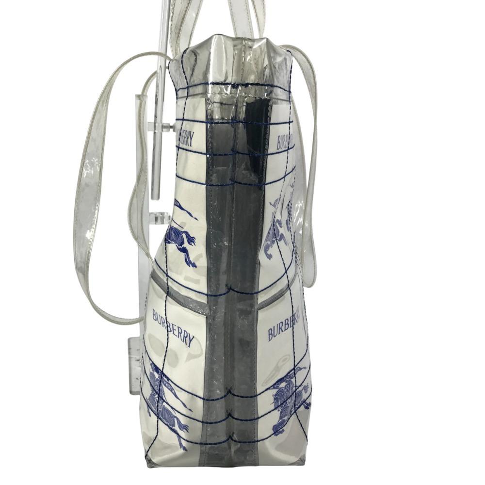 BURBERRY 8079639 EKD logo Bag Shoulder Bag Tote Bag Vinyl clear/blue