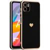 Case for Xiaomi Redmi A2 - Luxury - Shockproof - Heart Pattern - Silicone TPU - Black