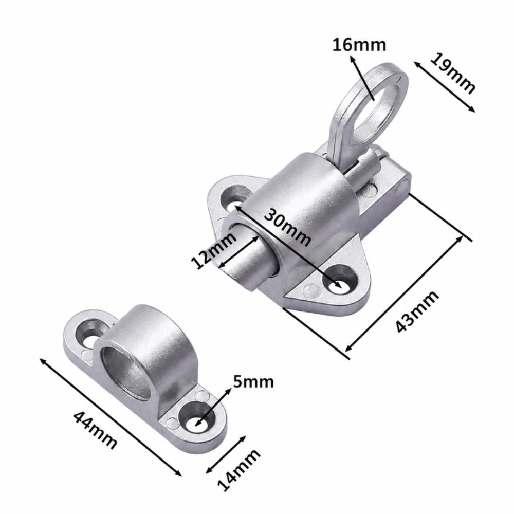 Bolt Latch Spring Door Lock Aluminum Alloy Security Gate Latch Automatic Window Lock Door Hardware