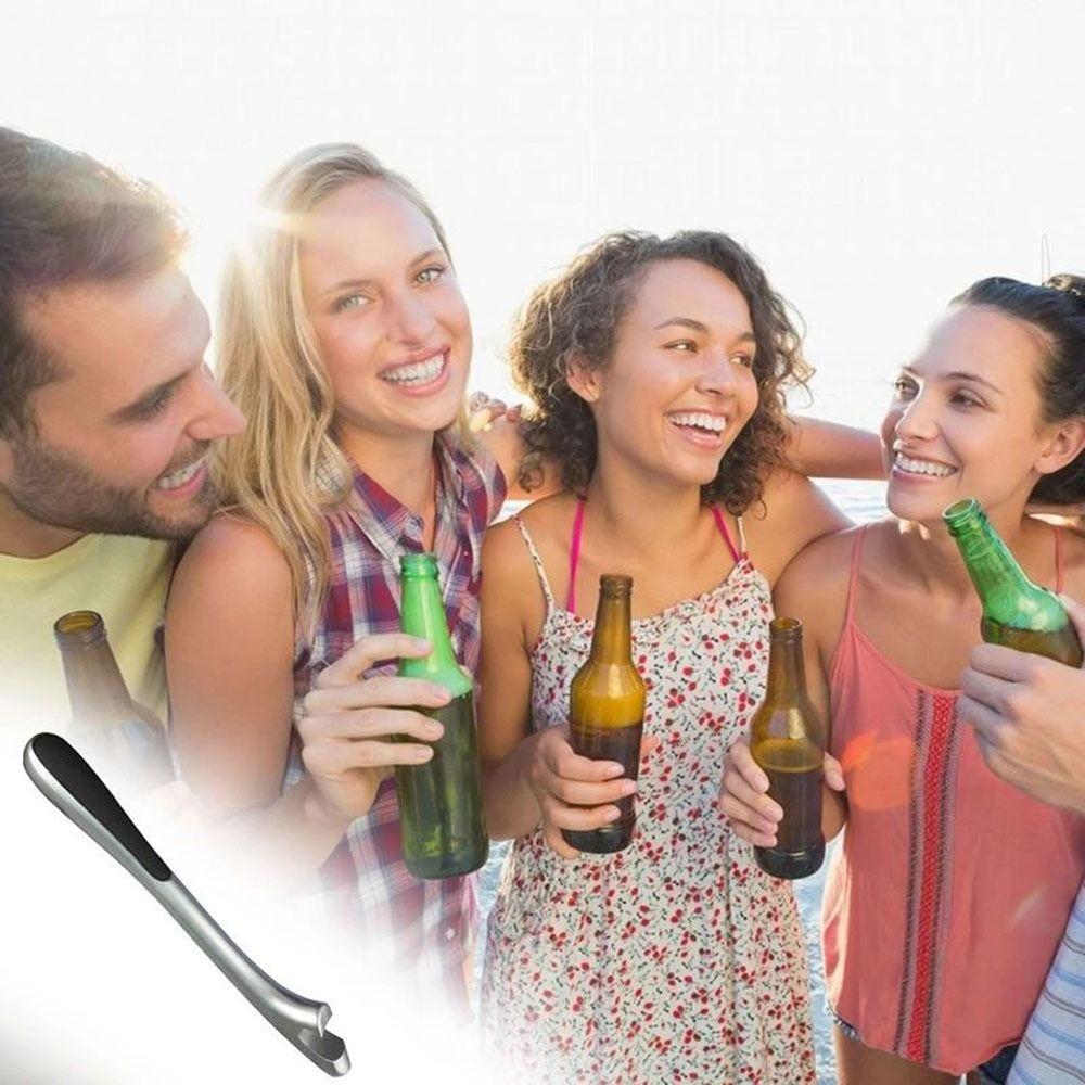 Kitchen Tool Bottle Opening Tool Beer Opener Portable Non-slip Rubber Handle Beer Bottle Opener