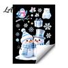 Winter Wonderland Decorations Christmas Snowflakes Santa Static Sticker Waterproof PVC Window Decorative Stickers for Glass Decal Removable