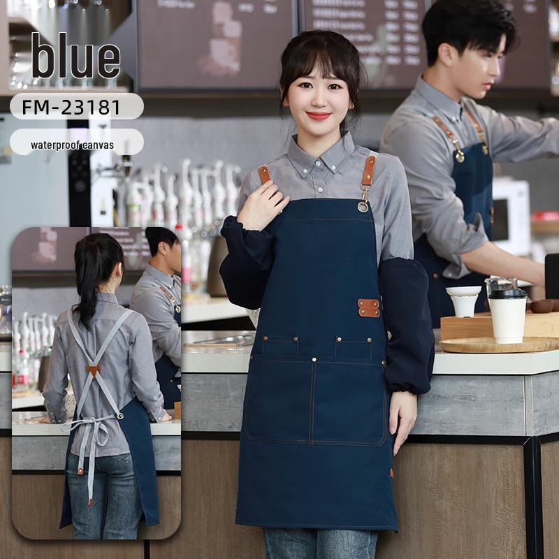 New Canvas Waterproof Oilproof Printed Apron for Kitchen, Studio, or Advertising with Logo