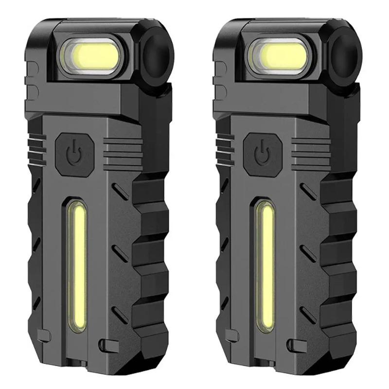 Магнитный светодиодный фонарик Мини-фонарик Вращающаяся на 180° головка EDC Карманный фонарик Портативный рабочий свет Наружный аварийный фонарь