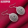 925 Sterling Silver Round Earrings Jewelry