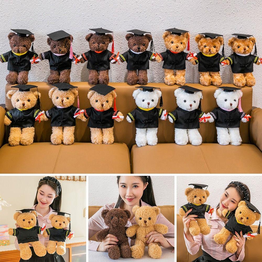 30cm Cute Stuffed Animal Doll Soft Graduation Gift Creative Doctor Bear Plush Toy Graduation
