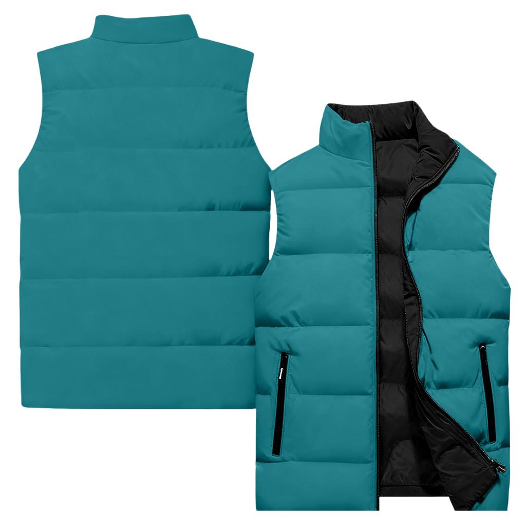 Ladies' Casual And Fashionable Sleeveless Vest Solid Color Cotton Jacket