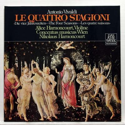 LP Пластинка АНТОНИО ВИВАЛЬДИ - АЛИСА ХАРНОНКУР - Времена года - Die Vier Jahr 642500AW Telefunken 1977 Германия Классика Б/У