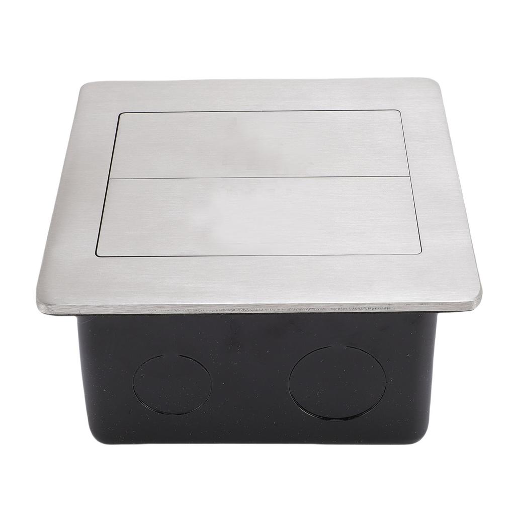 Встраиваемая напольная розетка 3-контактная USB A USB C Порт LAN Серебристая с раздвижной крышкой Встраиваемая силовая розетка для полов столешниц