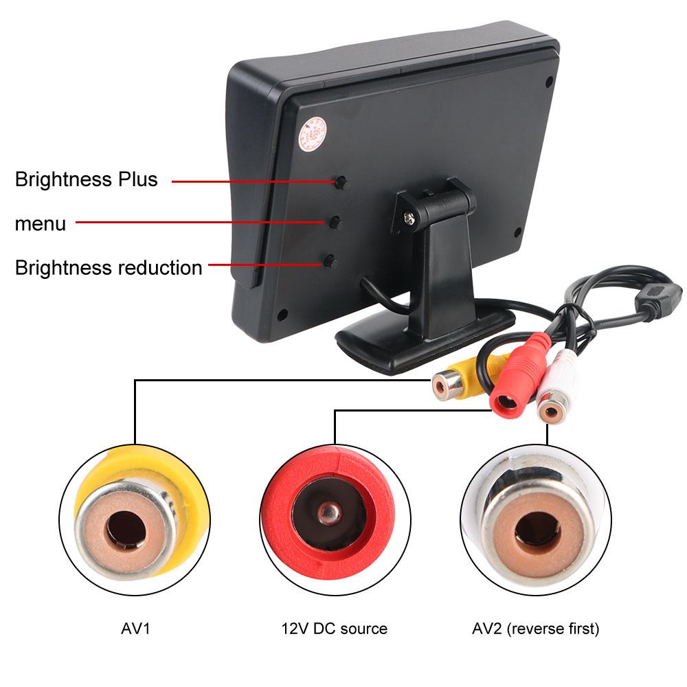 TFT LCD камеры парковочные автомобильные видеоплееры камера заднего вида экран HD дисплей складной автомобильный монитор 4,3 дюйма автомобильные аксессуары