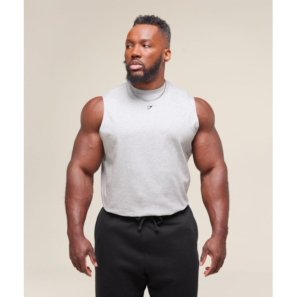 Gymshark Тяжелый танк светло-серый сердечник Marl A2b9h Gbcn