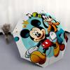 Mickey Mouse, Goofy Automatic Opening and Closing Umbrella - 8 Ribs Portable Folding Umbrella with Plastic Handle, Suitable for Leisure and