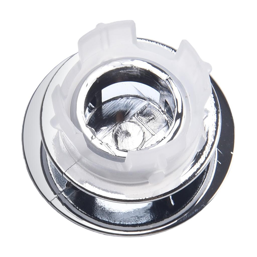 33*11.8mm Hole Overflow Cover Bathroom Basin Silver