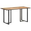 Dining Table - VIDAXL - Raw Mango Wood - 140x70x76cm - 6 Seats