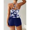 Новый раздельный купальник боксеры танкини купальник с принтом кокосовых пальм