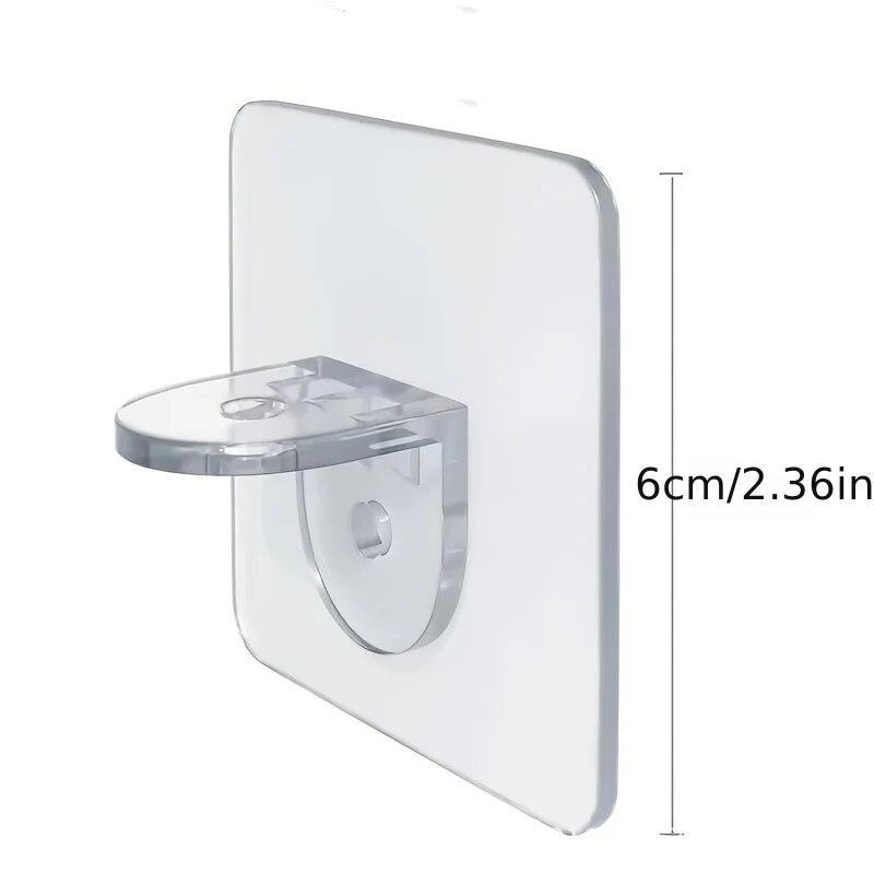 10/20Pcs Adhesive Support Shelf Bracket Non-Perforated Wardrobe Strong Partition Layer Fixed Paste Hook Home Kitchen Accessories