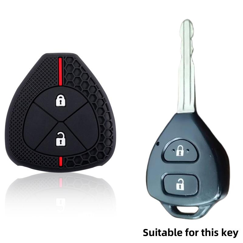 Силиконовый чехол для автомобильного ключа для Toyota Auris HiLux Corolla Fortuner Prado Verso Camry Yaris Vitz Vios Ractis 2/3/4 кнопки