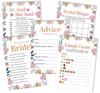 Inkdotpot Floral Theme Bachelorette Party Games Set of 5 (Activities for 50 Guests) Fun Bridal Shower Games Set Bundle