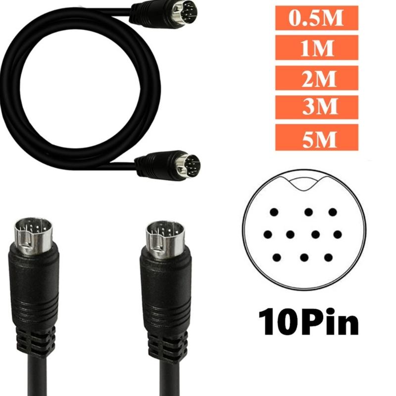 3/1.5/1/0.5м S-video Кабель Папа-Папа 10-контактный Mini DIN Компьютерный Разъем ТВ Кабель Для Проектора Видеомагнитофона DVD Никелированный