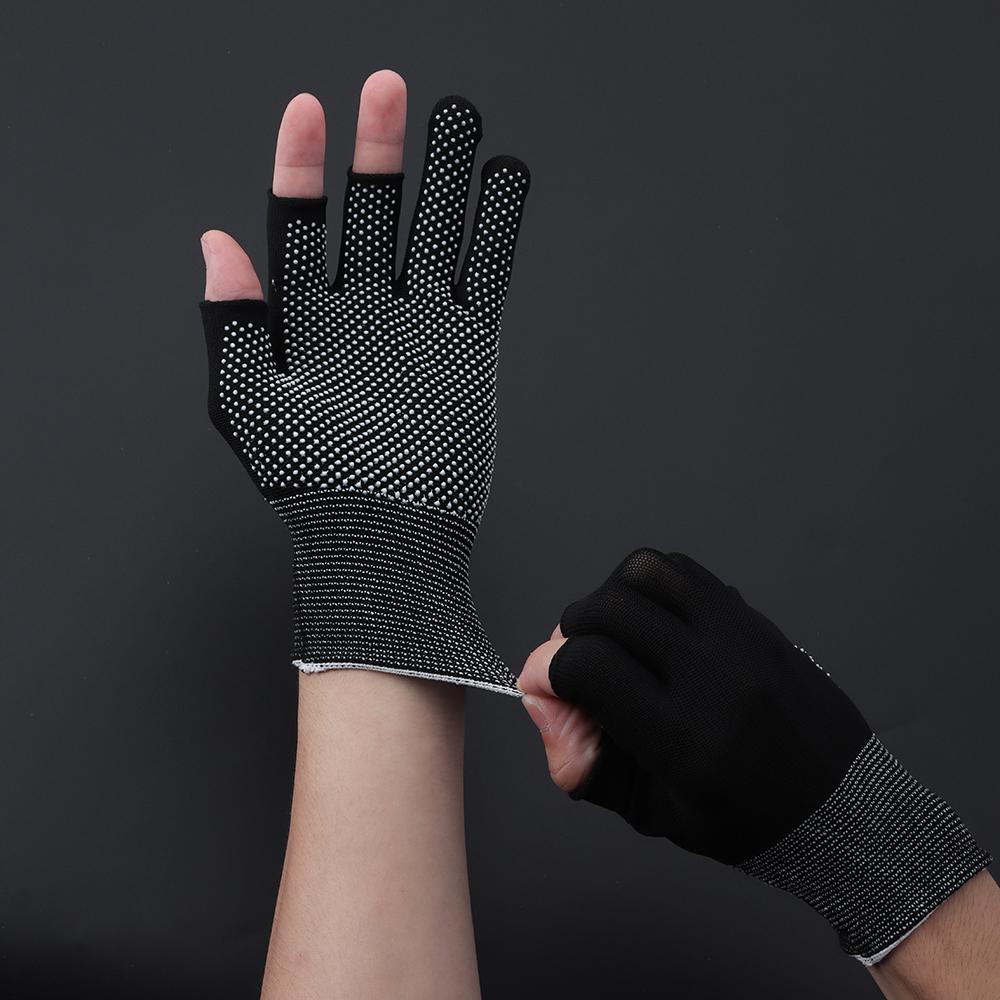 Sunscreen Sports/Biking Driving Mittens Open/Half Fingers Sun Protection Anti-Slip Fishing Gloves