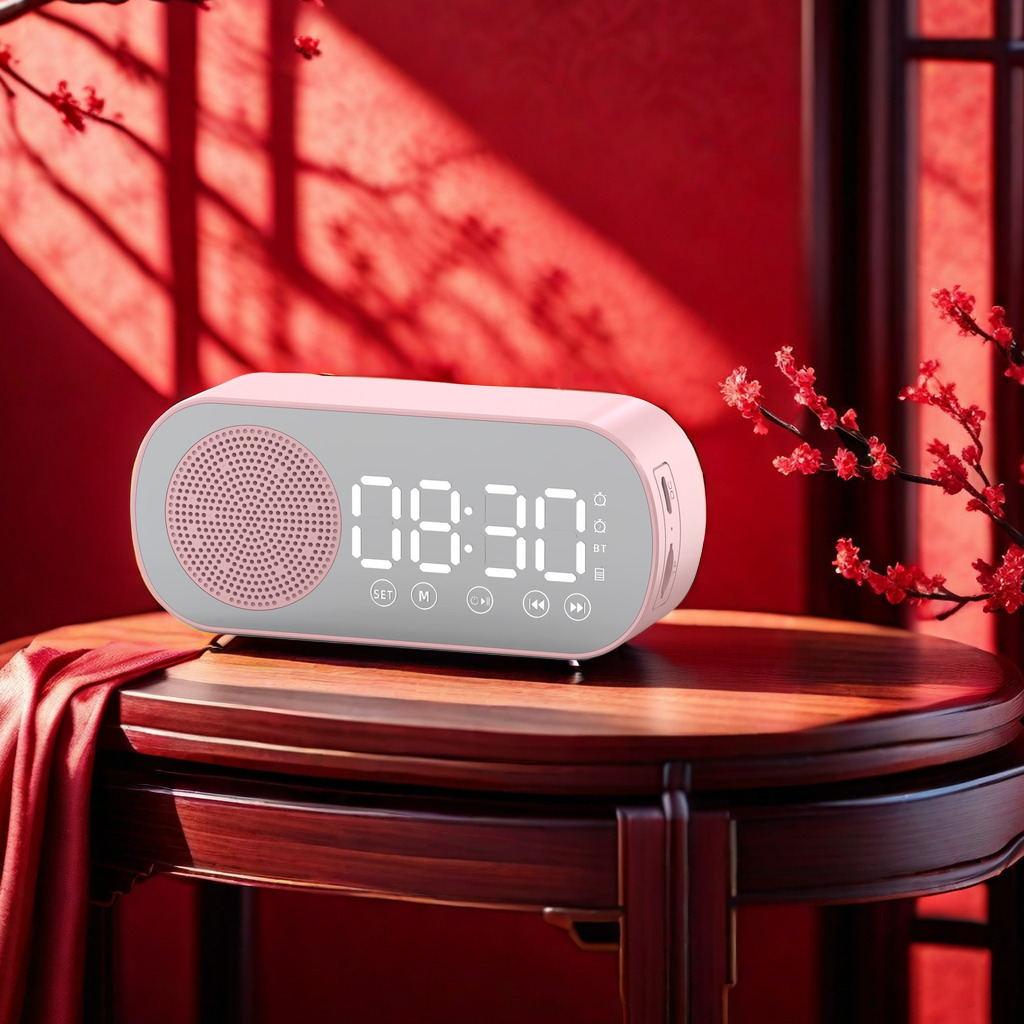 Умный Bluetooth-динамик с будильником, двойной будильник, FM-радио, сенсорная кнопка для рабочего стола, дома, для установки на транспортном средстве