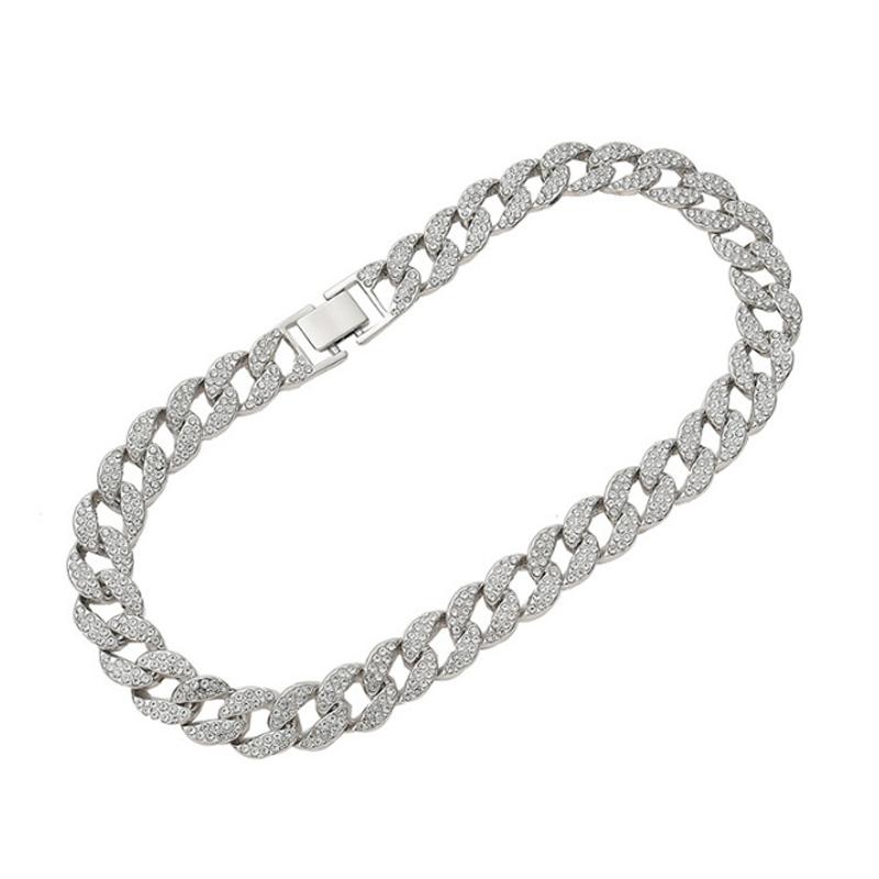 Miami Cuban Choker Link Chain Silver Plated Mens Hip Hop Necklace Jewelry