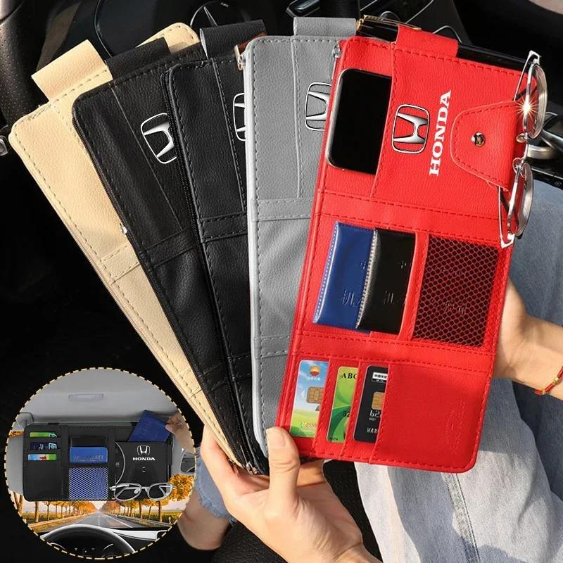 2025 Hot Car Sun Visor Point Type Multi-function Storage Bag Car Accessories For Honda Civic Accord Crider City XRV CRV HRV Insp