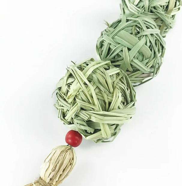 Кролик жевательные игрушки для тепла и зубовНатуральные травяные шарики для кролика, кролика, хомяка, морской свинки, товары для домашних животных