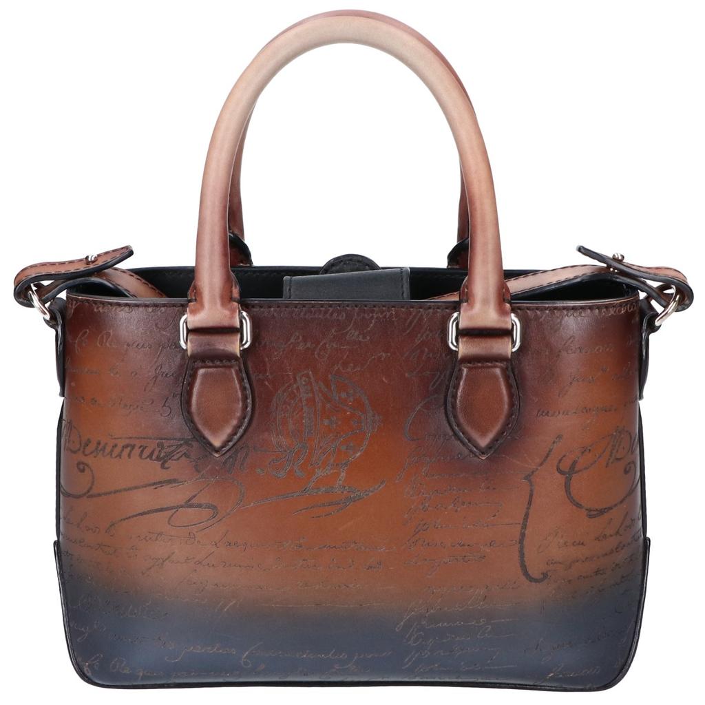 berluti Toujours Galiber Mini 2-Way Tote Bag Shoulder bag Brown x blueUsed