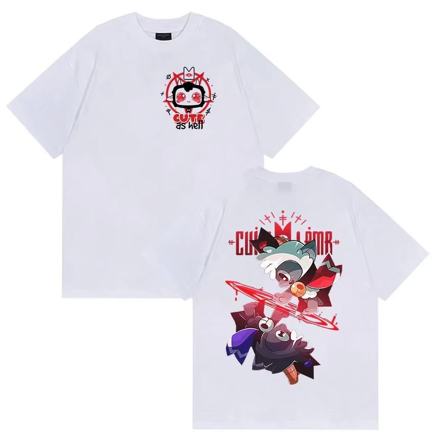 2026 Game Cult of The Lamb Graphic T Shirt Unisex Womens Vintage Harajuku Clothing Tshirts Casual pure Cotton Vintage Tshirt