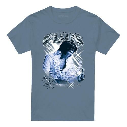 Elvis Presley Unisex Adult Live In Vegas T-Shirt