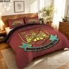West Ham United FC Pattern Bedding Home Decoration Birthday Gift ( 1 duvet cover + 2 pillowcase, without core),fan merchandise.