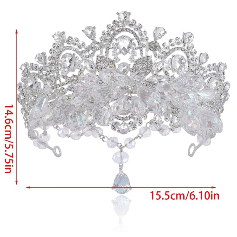 Кристаллы Свадебная Повязка на Голову с Цепочкой на Лоб Регулируемая Свадебная Корона/Серьги-подвески Ювелирные изделия для Фотографии и Церемонии