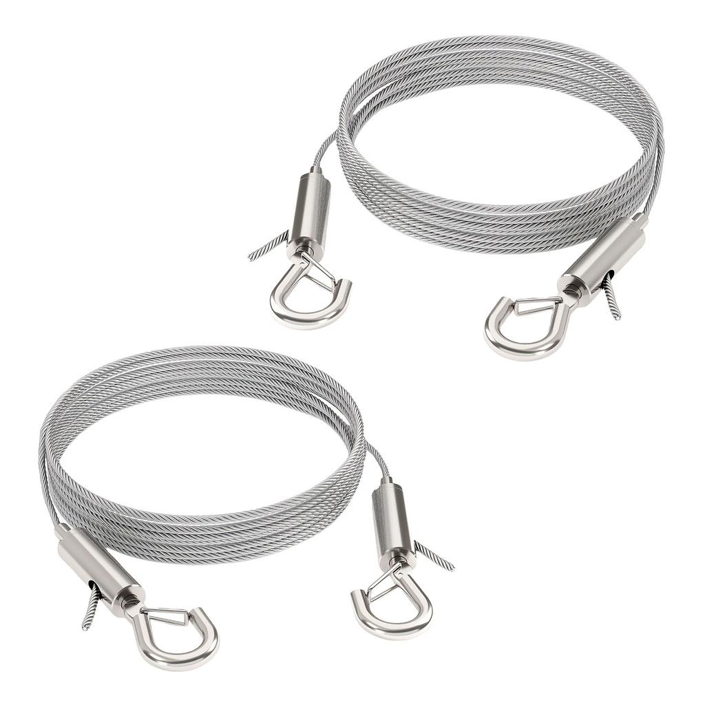 Picture Hanging Wire Set with Adjustable Lengths of 1m and 2m Featuring Small and Large Hook for Art and Mirrors Display