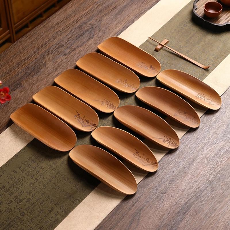 Traditional Chinese Teas Ceremony Set 3 Bamboos Tool With Intricate Carvings For Precise Brewing Family Gatherings And Cultural Display