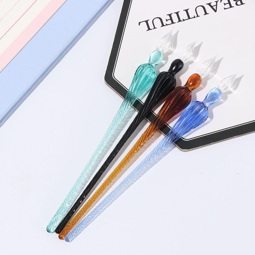 1PC Handmade Calligraphy Signature Writing Filling Ink Painting Supplies Glass Dip Pen Fountain Pen