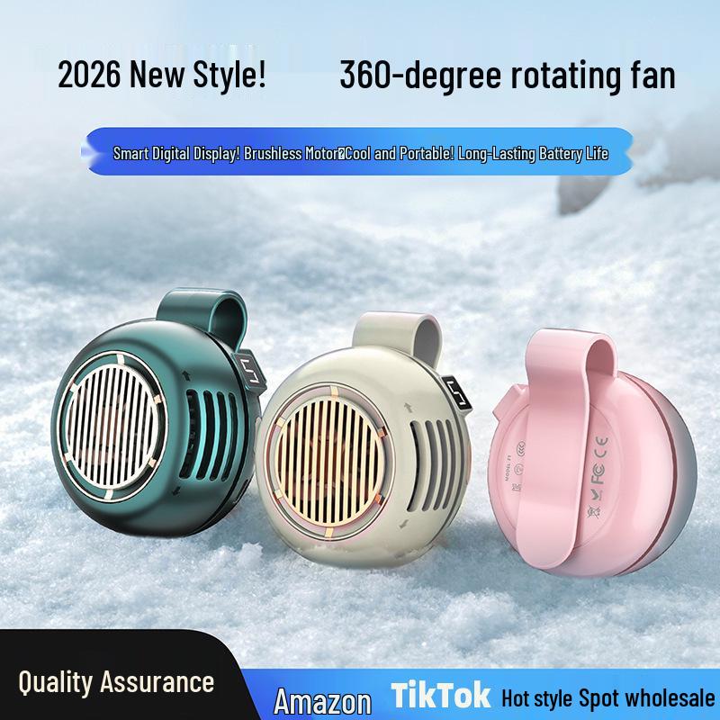 Portable Leafless Mini Cyclone Fan: Clip-On, Handheld, Wearable & Rechargeable