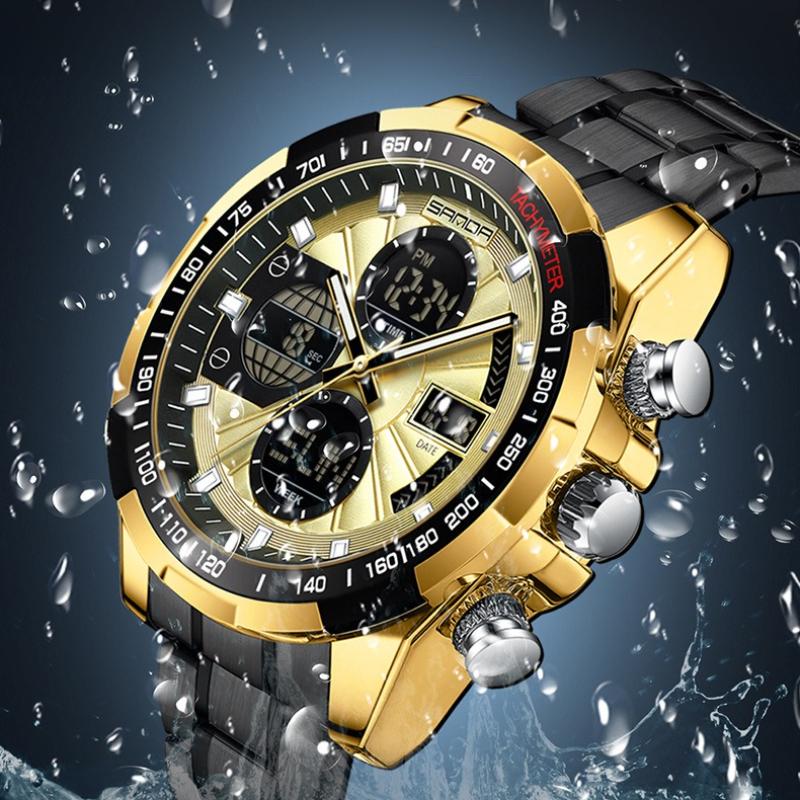 Цифровые светодиодные часы мужские спортивные кварцевые наручные часы роскошный секундомер водонепроницаемые мужские электронные часы