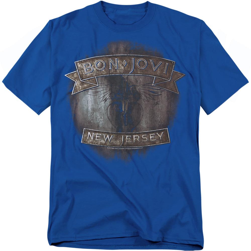 Bon Jovi Unisex Adult New Jersey T-Shirt