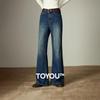 Женские зимние джинсы клеш Chuyu 2025 с флисовой подкладкой, средней высокой посадки