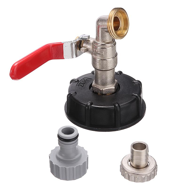 Адаптер IBC S60 X6 с латунным соплом для воды 1/2 для дождевой бочки и резервуаров для дождевой воды