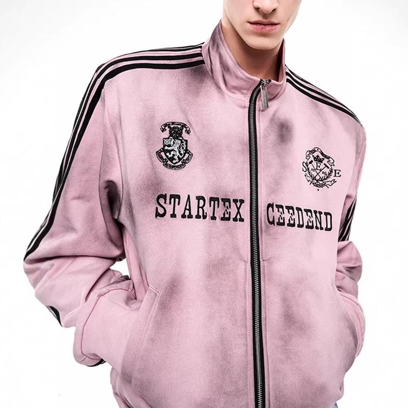 Европейский и американский осенне-зимний уличный винтажный дизайн значок letter print хип-хоп мужской и женский свободный топ