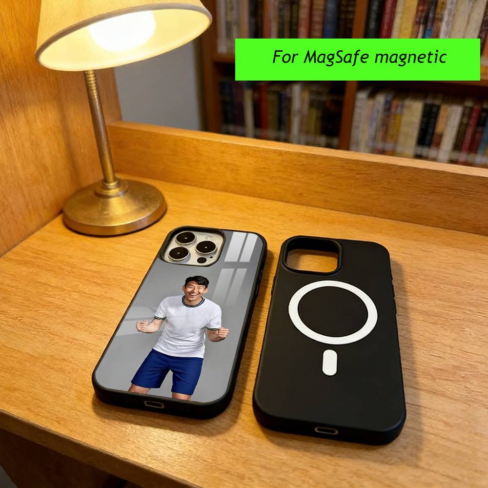 Чехол для телефона S-Son Heung-min для iPhone 17, 16, 15, 14, 13, 12, 11 Plus, Pro, магнитный с беспроводной зарядкой MagSafe