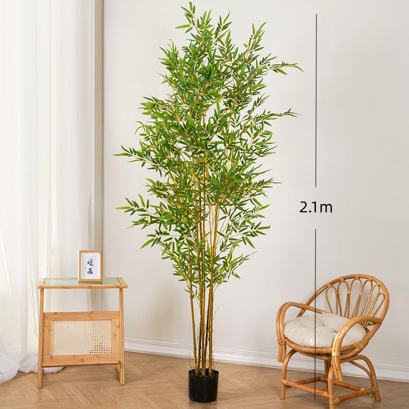 Bionic Bamboo Decor: New Chinese Style Faux Bamboo Plant for Living and Tea Rooms