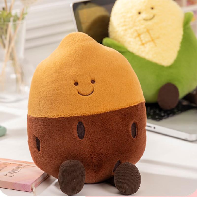 Adorable Plush Campfire With Realistic Flame And Tasty Sweet Potato And Corn Design For Cozy Winter Decor