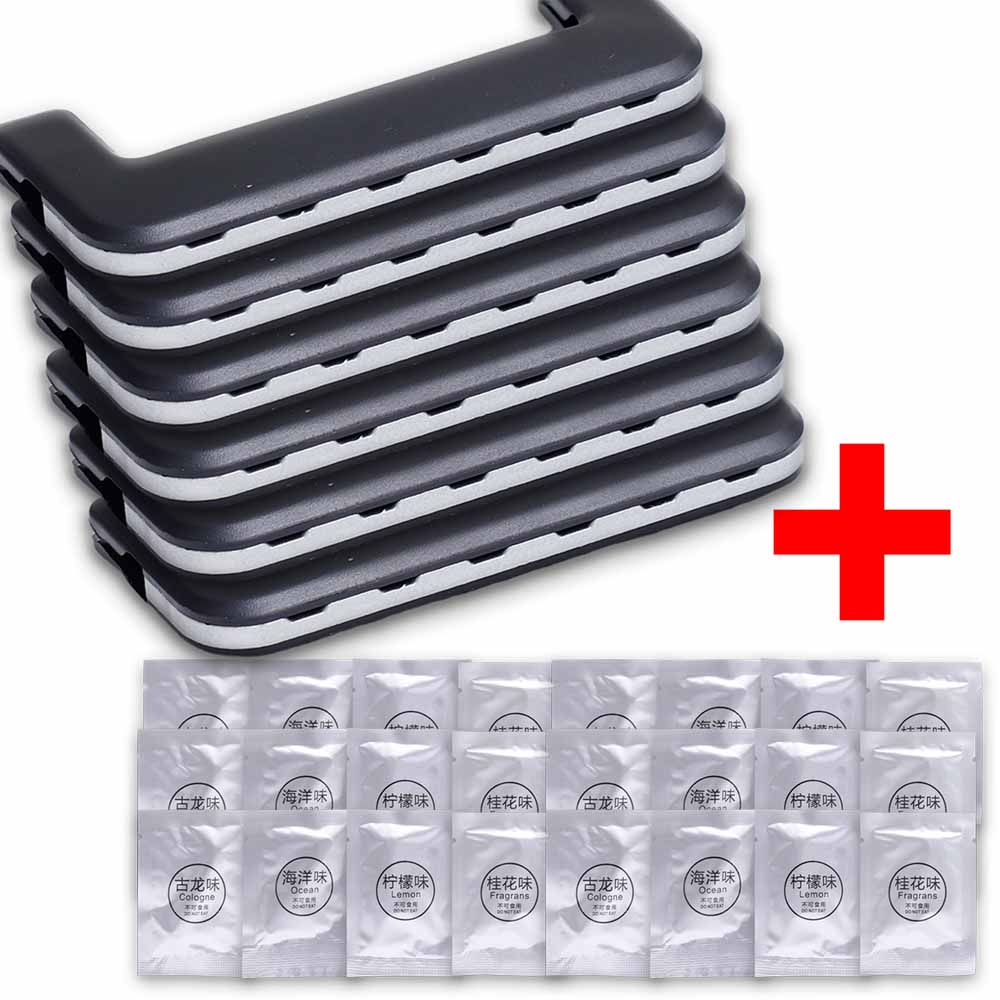 Автомобильный зажим для ароматерапии, набор твердых полосок для ароматерапии, автоматический воздуховыпускной клапан, скрытый зажим для ароматизатора, ароматические таблетки