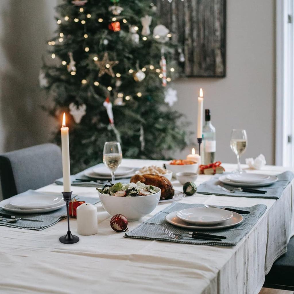 3 шт. подсвечников, подсвечник для конусных свечей, черный канделябр, подсвечники, винтажный подсвечник